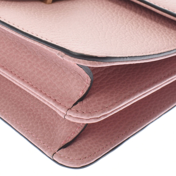 Gucci Interlocking Chain Outlet Dusty Pink Gold Hardware Leather Shoulder Bag - Picture 6 of 16